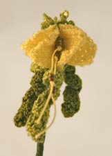 crocheted book flower