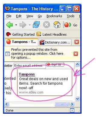 used tampons for sale